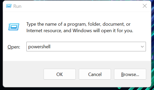 Run powershell